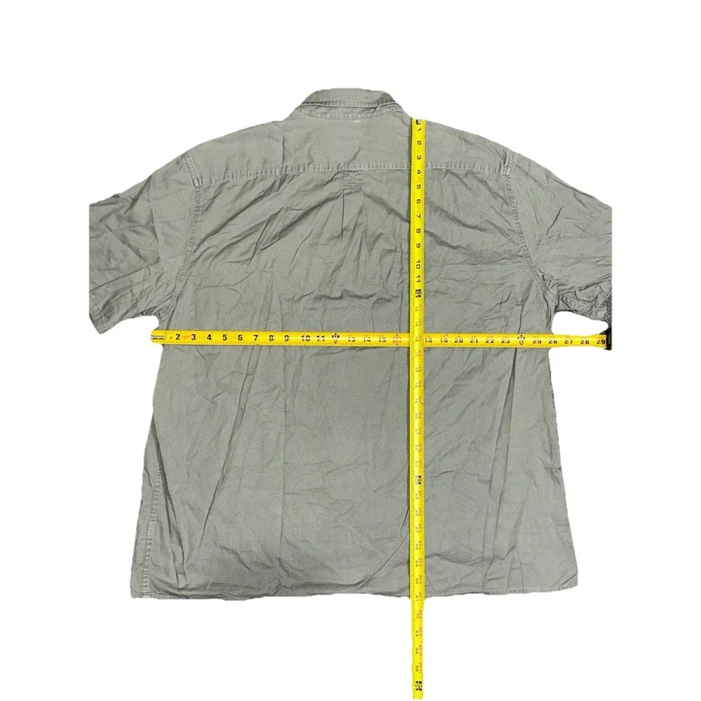 Y2k Ralph Lauren Polo Jeans Co Military Shirt Utility‎ Button Up Size XL Grey
